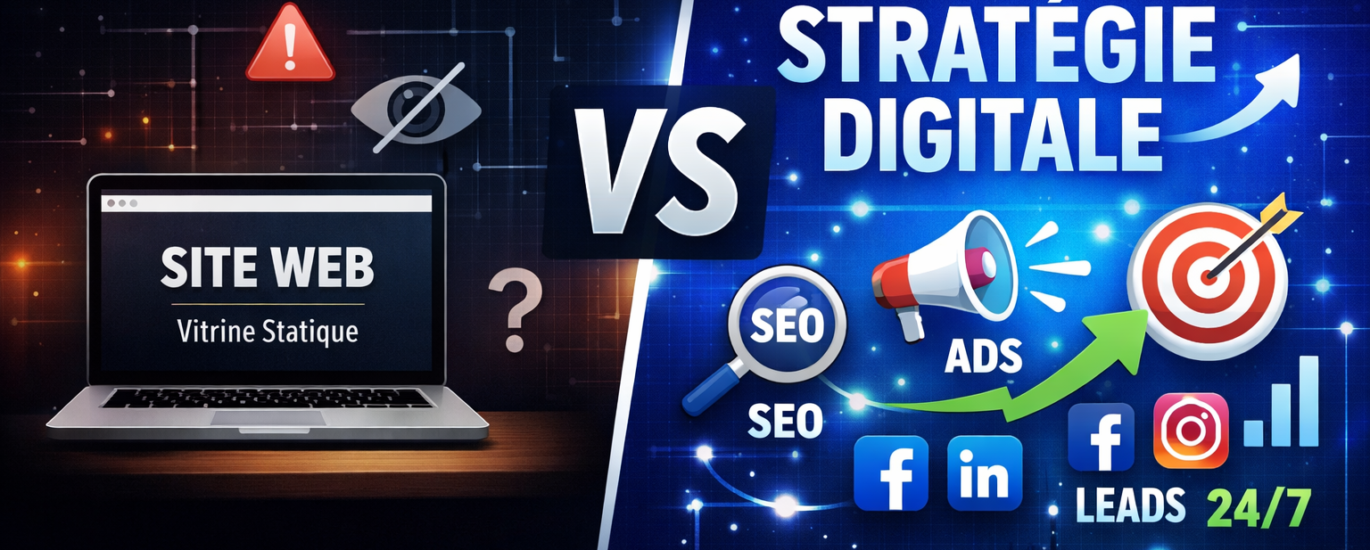 une image qui présente une conception d'un Site web et stratégie digitale