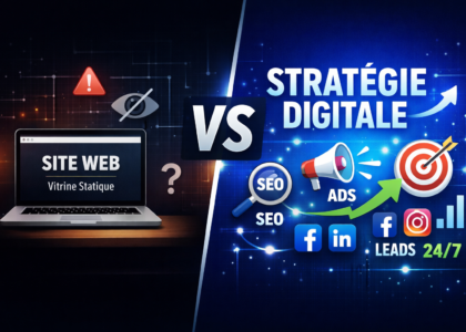 une image qui présente une conception d'un Site web et stratégie digitale