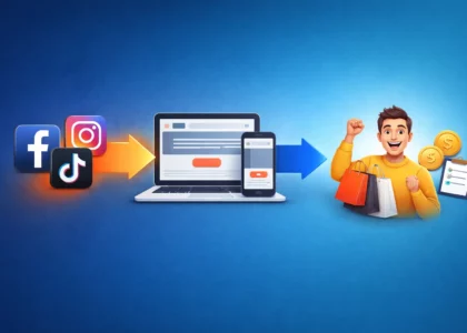 Illustration du processus pour trouver des clients en Tunisie grâce aux réseaux sociaux et au marketing digital